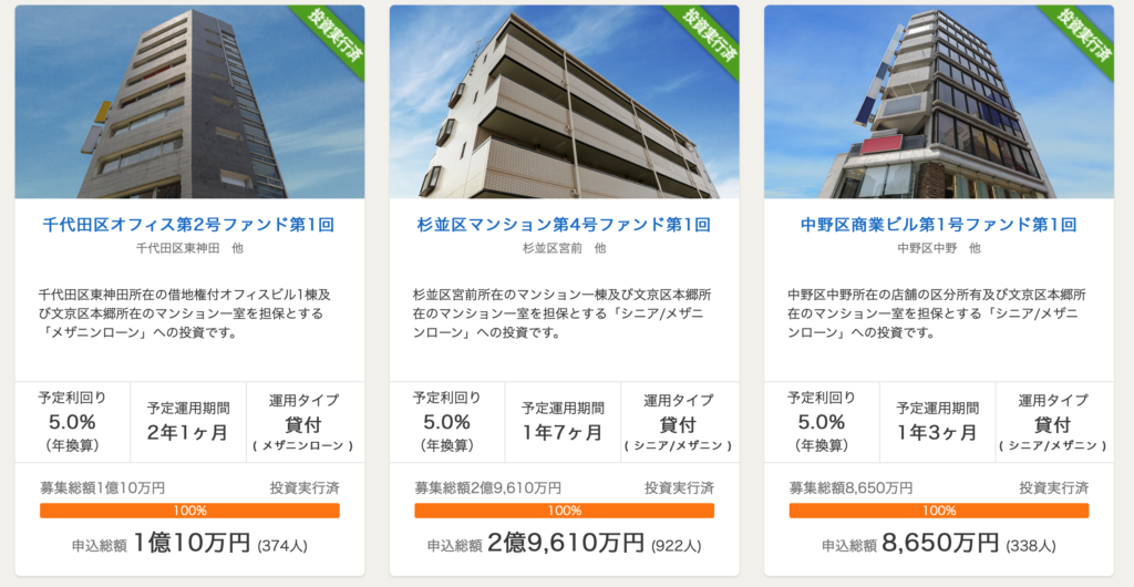 オーナーズブック 最新ファンド一覧